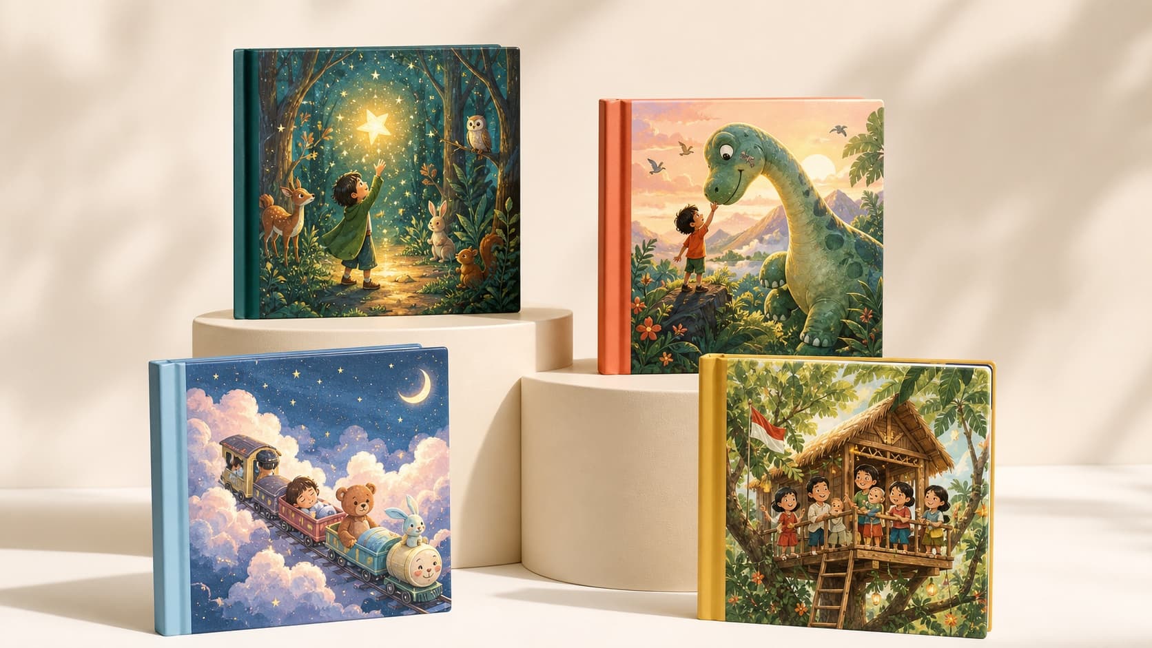 A collection of personalized Boonari books